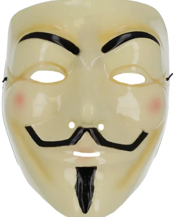 Cream Plastic Guy Fawkes Mask