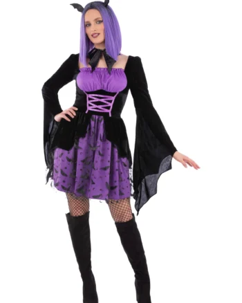Purple Vampiress Bat Costume