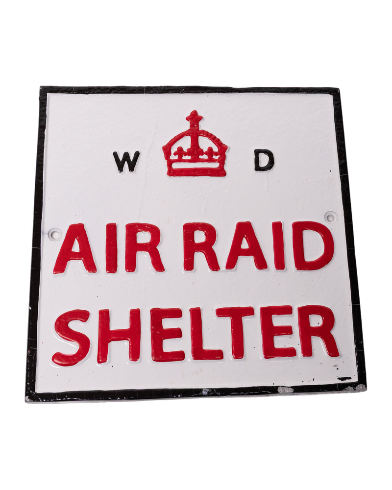 Air Raid Shelter Cast Iron Sign
