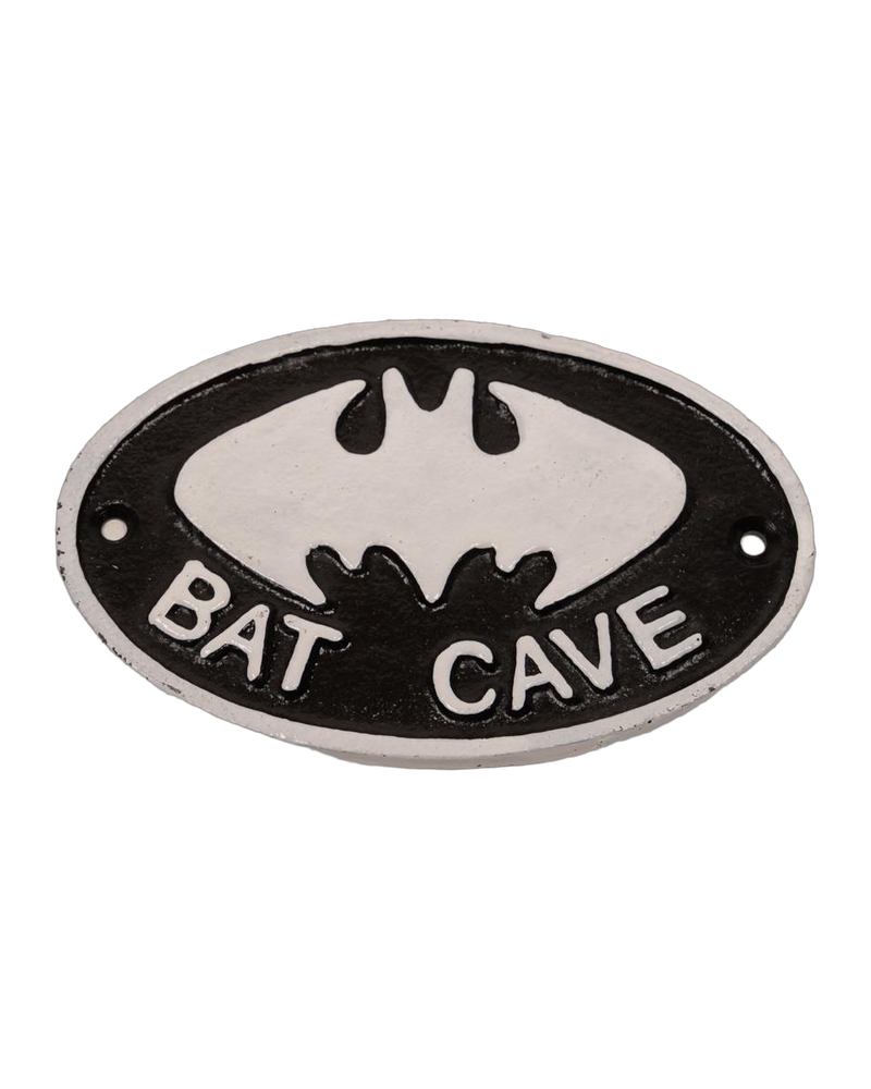 Bat Cave Cast Iron Sign