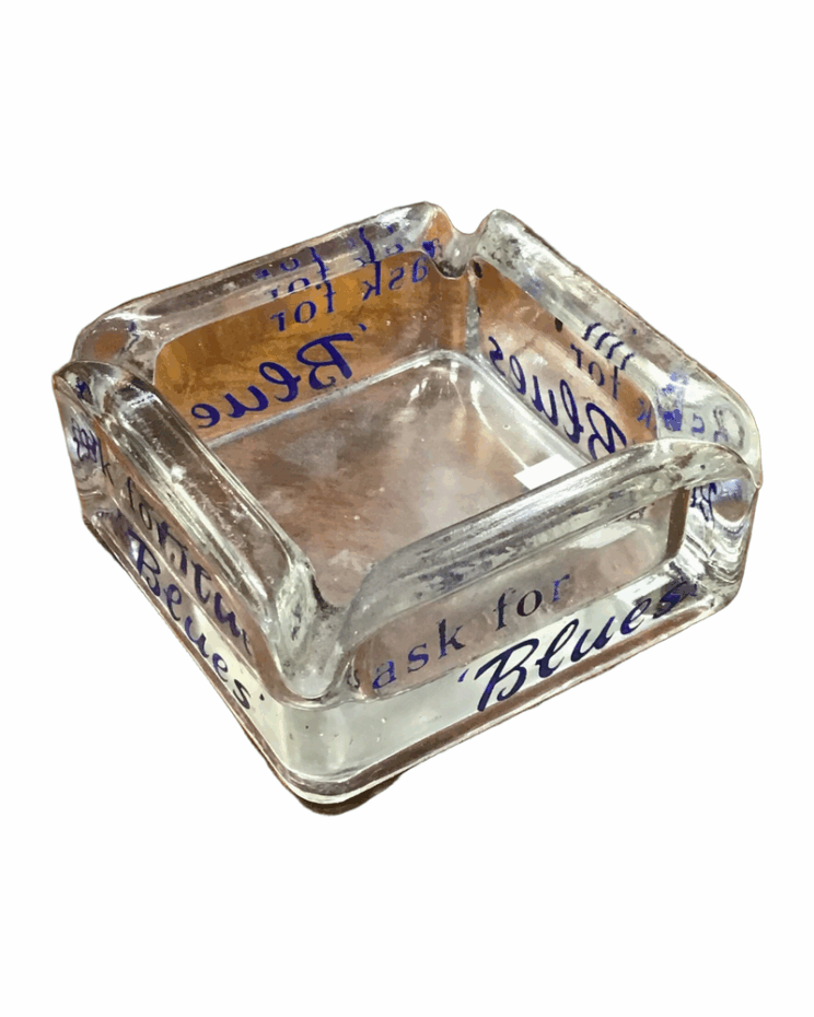 Ask for Blues Glass Ashtray [w250]