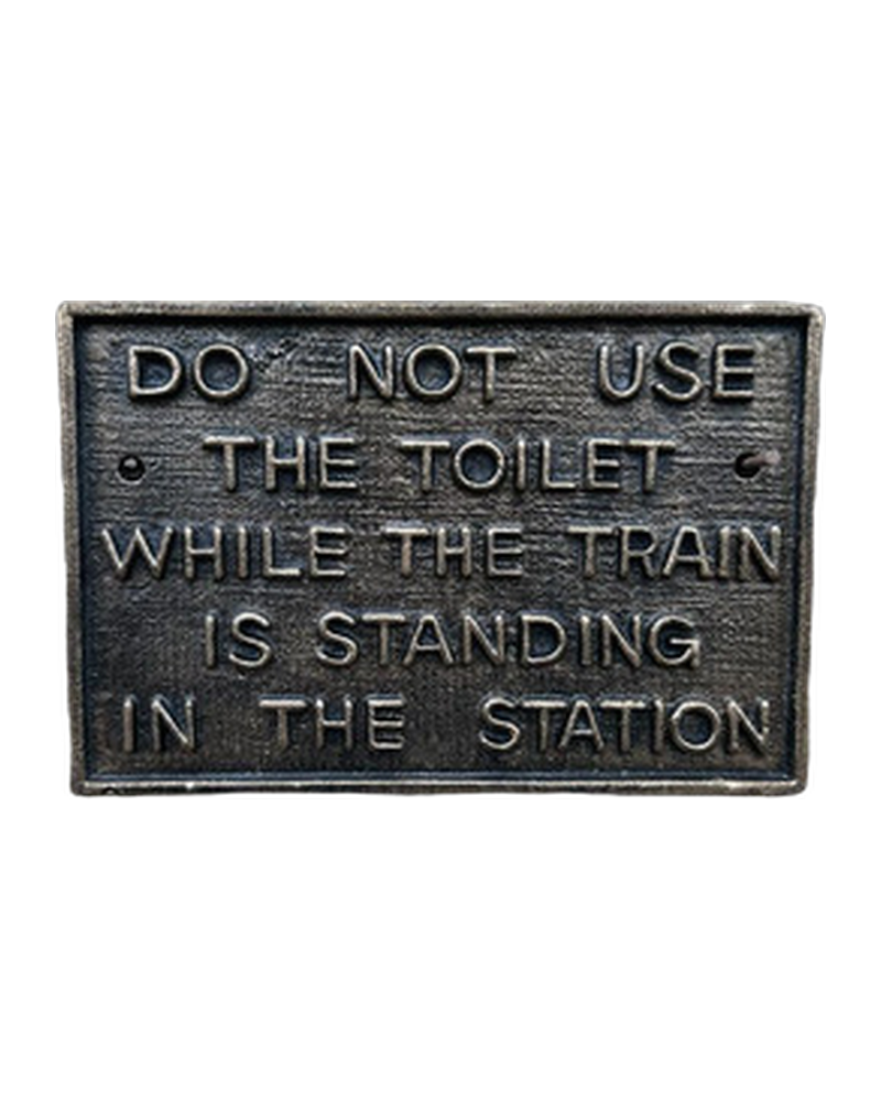 Bronze-effect Do Not Use the Toilet Sign