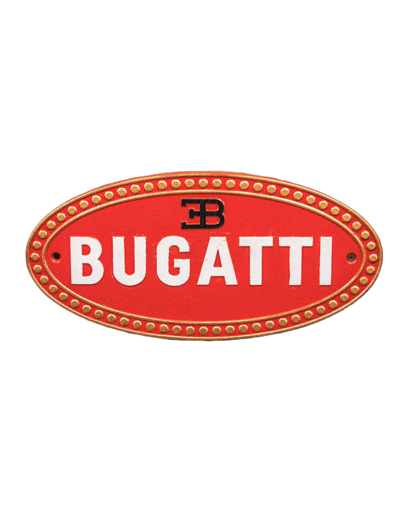 Bugatti Cast Iron Sign