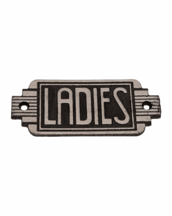 Cast Iron Art Deco Ladies Sign