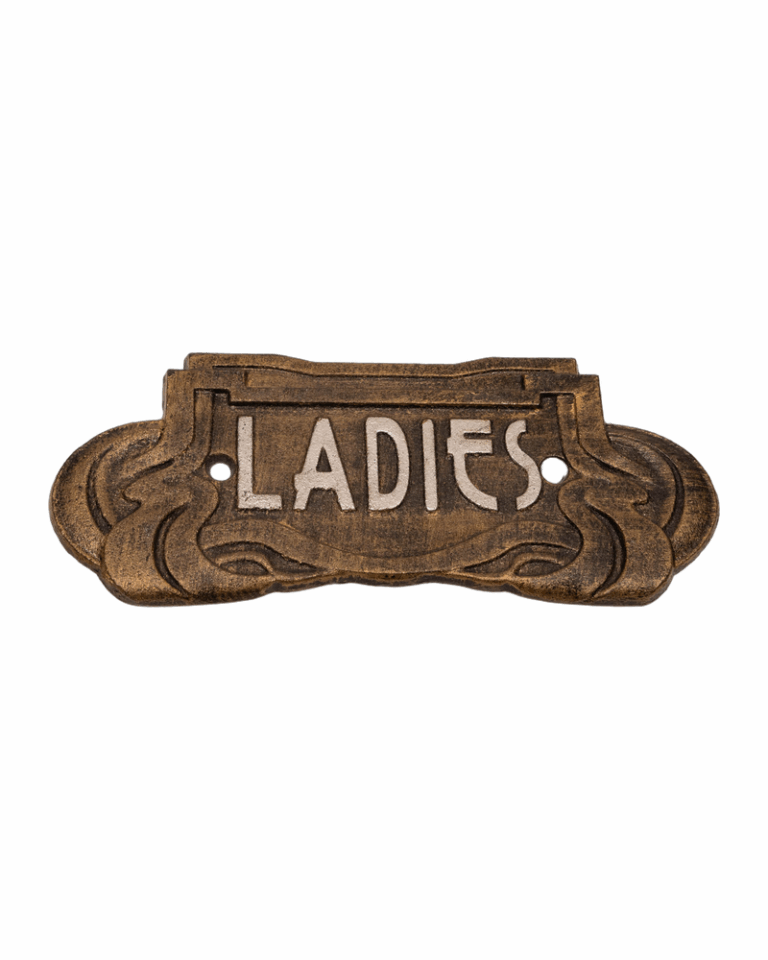 Cast Iron Art Nouveau Ladies sign