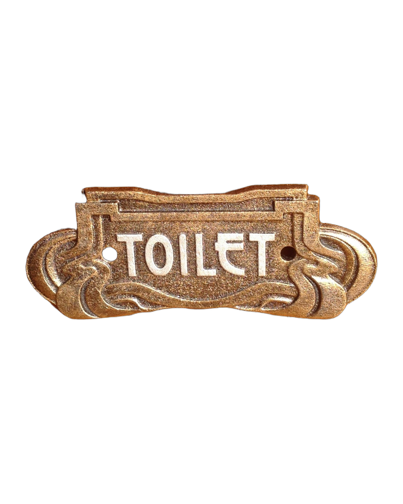 Art Nouveau Cast Iron Toilet Sign