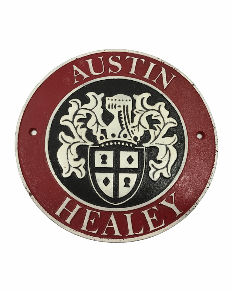 Cast Iron Austin Healey Sign