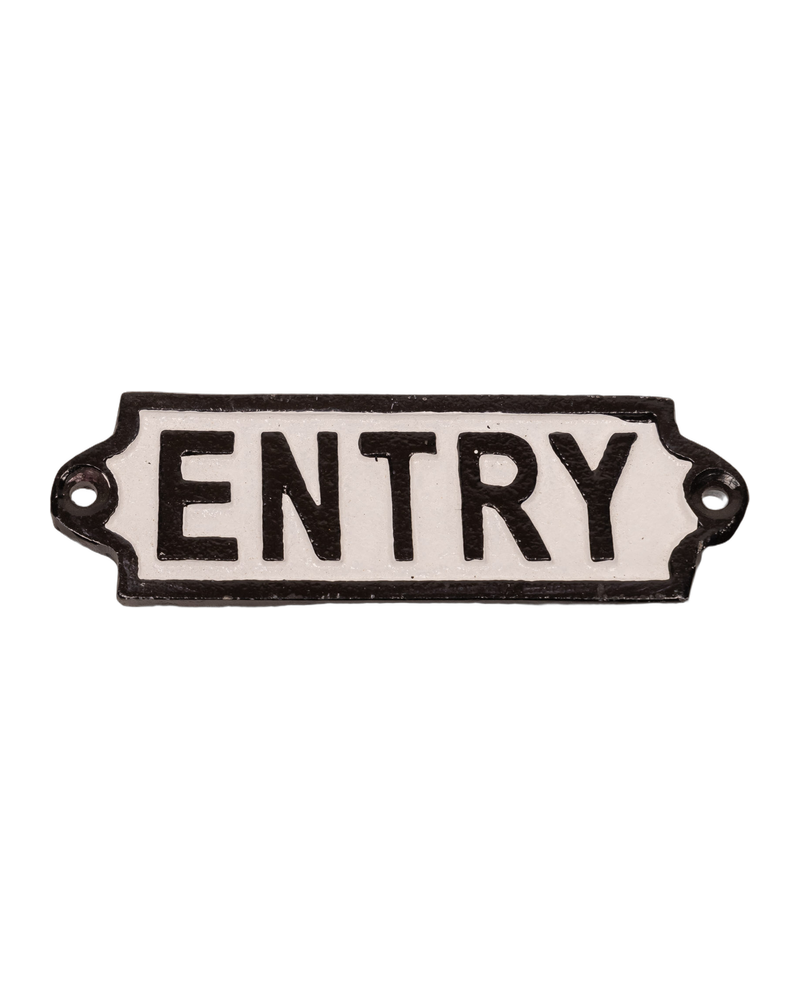 Cast Iron Entry Sign