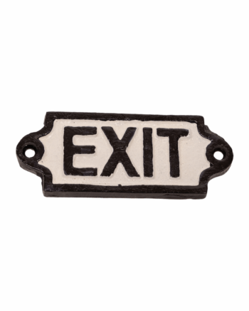 Cast Iron Exit Sign
