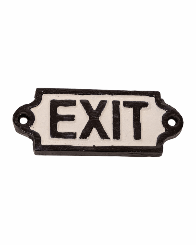 Cast Iron Exit Sign