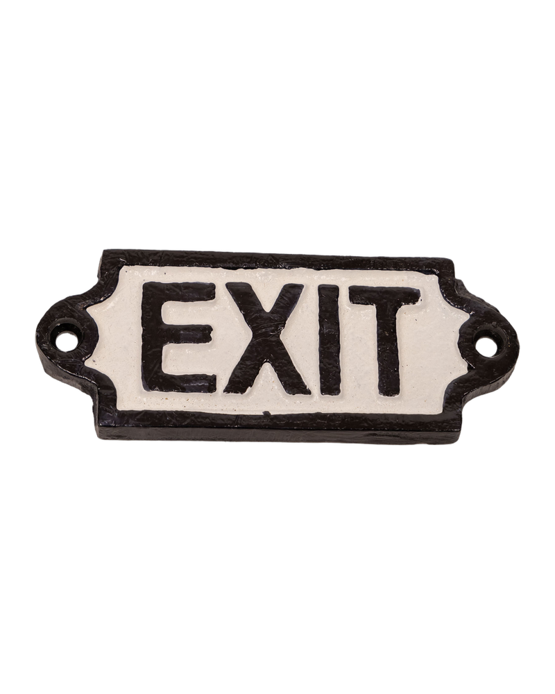 Cast Iron Exit Sign