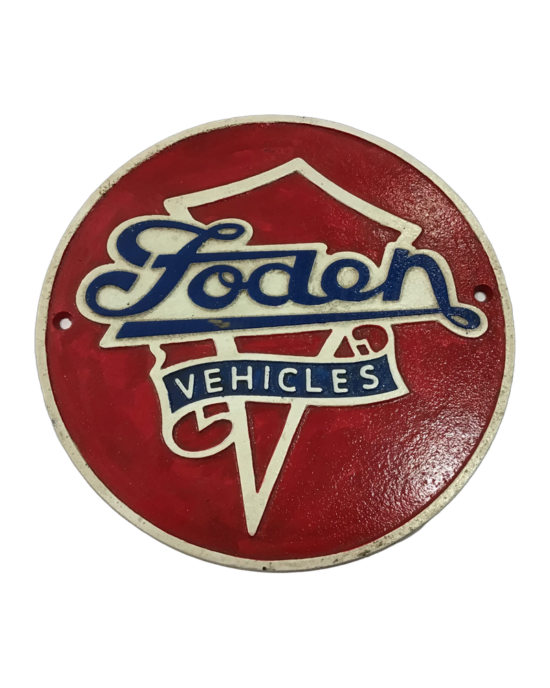 Cast Iron Foden Vehicles Sign