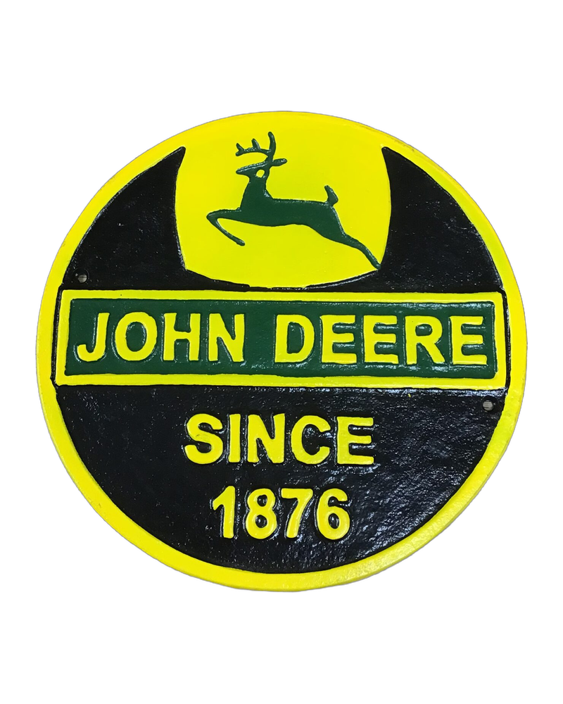 John Deere Cast Iron Sign