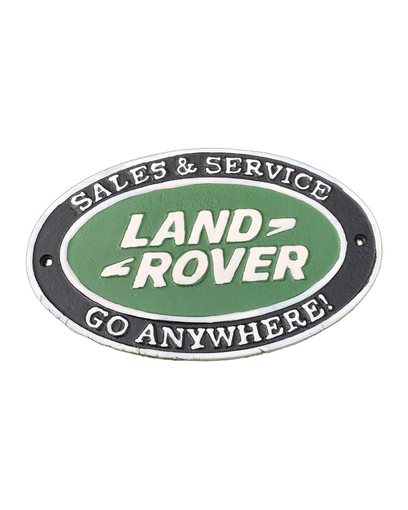 Cast Iron Land Rover Sales & Service Plaque
