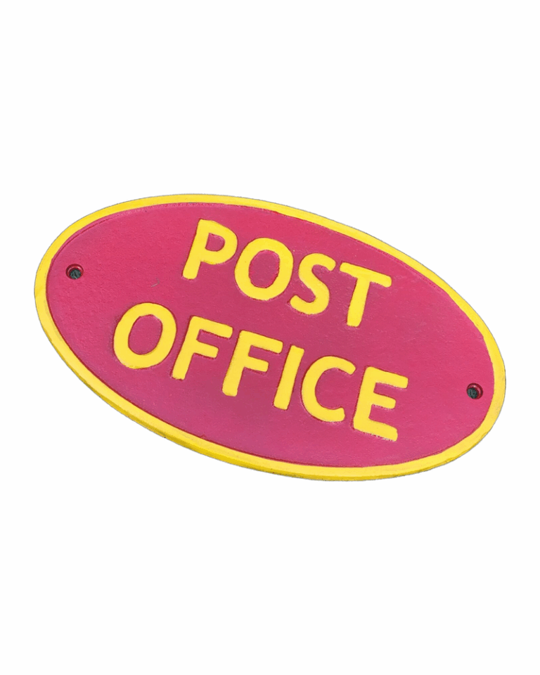 Cast Iron Post Office Wall Plaque