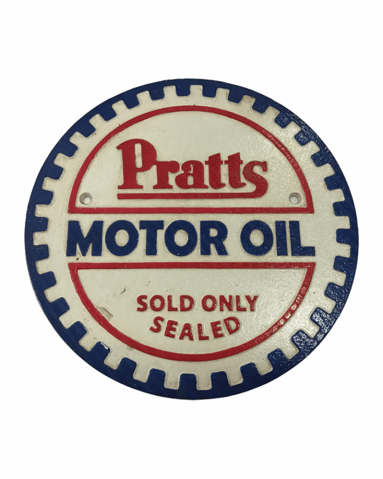 Pratts Motor Oil Cast Iron Sign