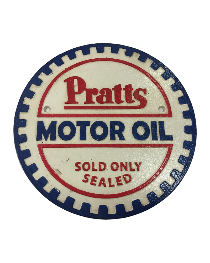 Pratts Motor Oil Cast Iron Sign
