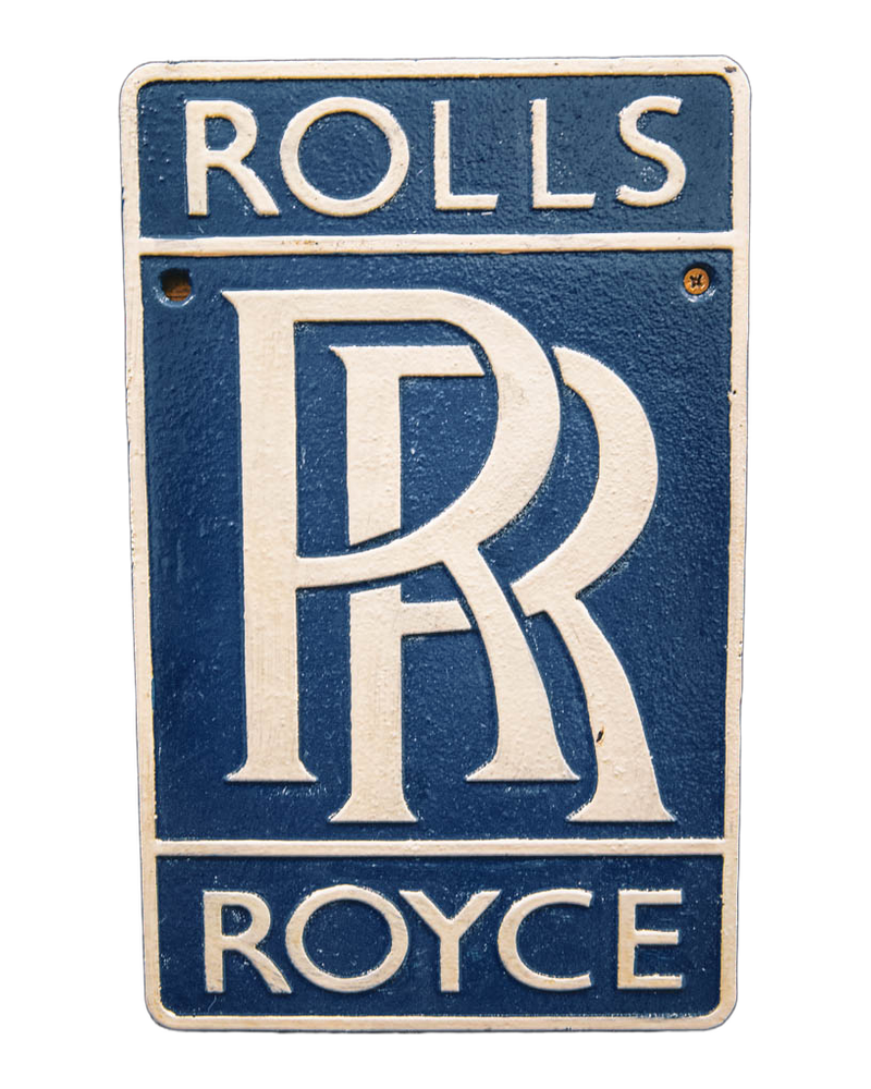 Rolls Royce Cast Iron Sign