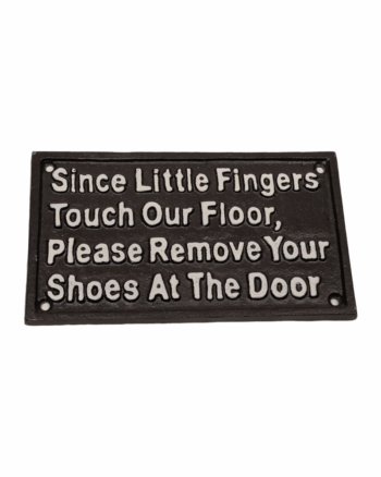 Cast Iron Sign Little Fingers