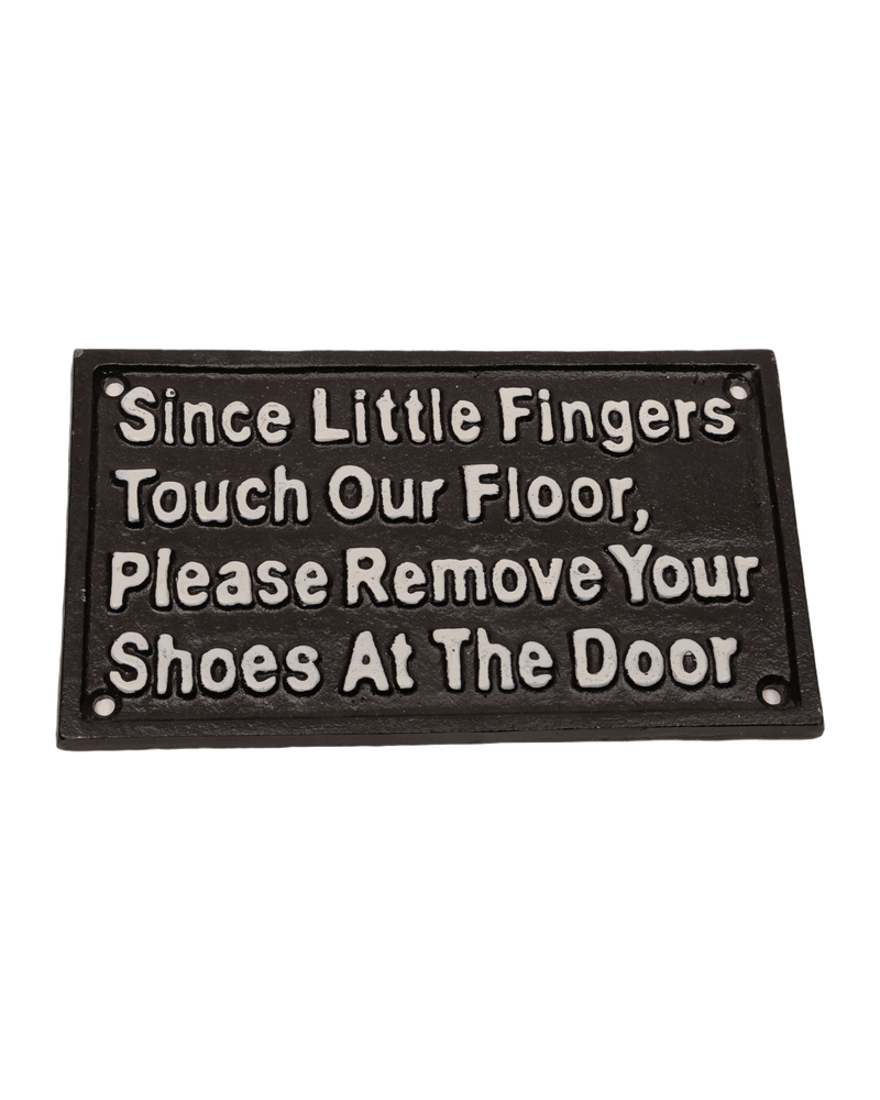 Cast Iron Sign Little Fingers