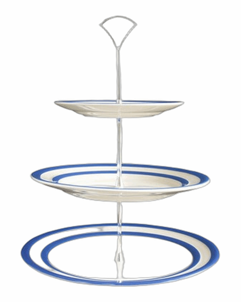 Cornishware Blue 3-tier Cake Stand