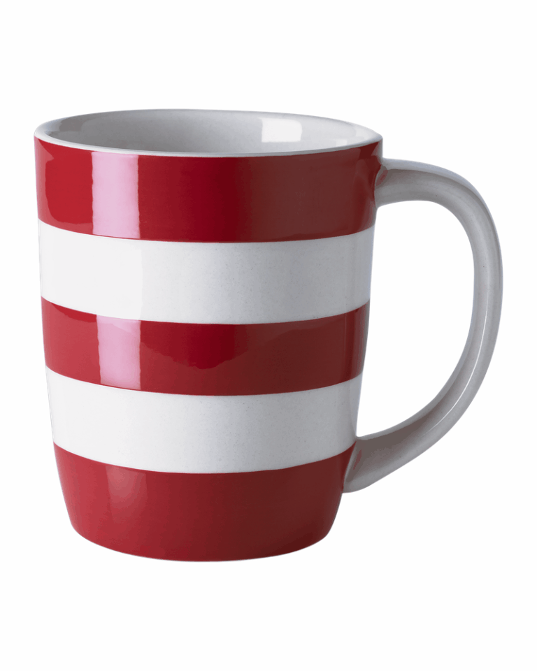 Cornishware Red and White Striped 12oz Mug