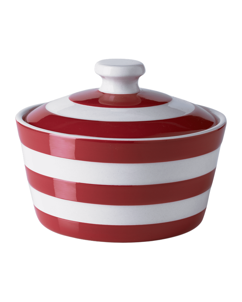 Cornishware Red Butter Dish