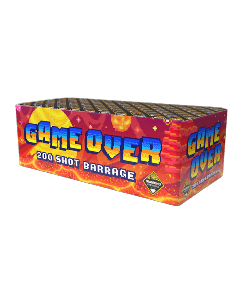 Game Over 200 Shot Barrage by Diamond Fireworks