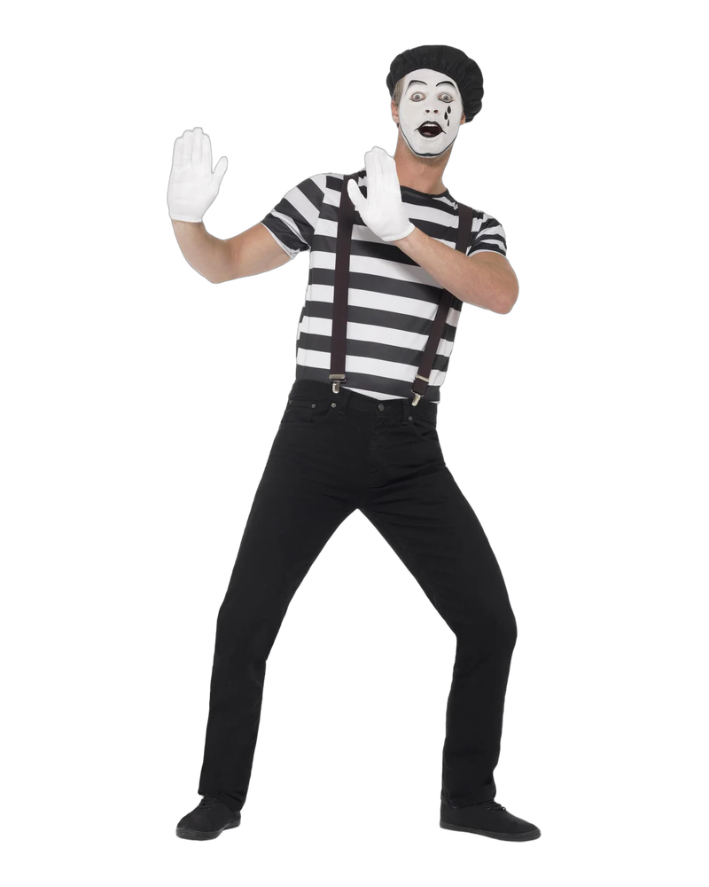 Gentleman Mime Artist Costume with Top & Beret