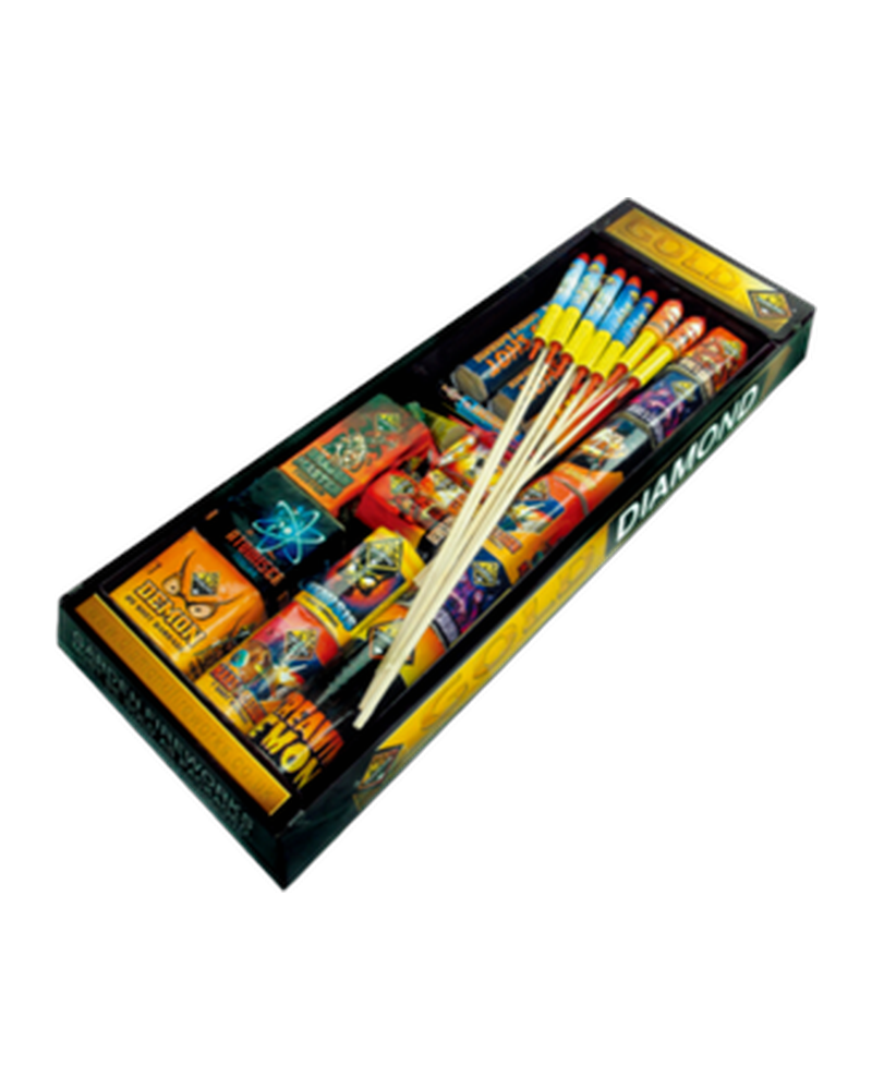 Gold 30 Fireworks Selection Box by Diamond Fireworks