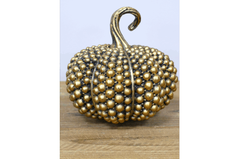 Gold Decorative Pumpkin with Bubble Texture