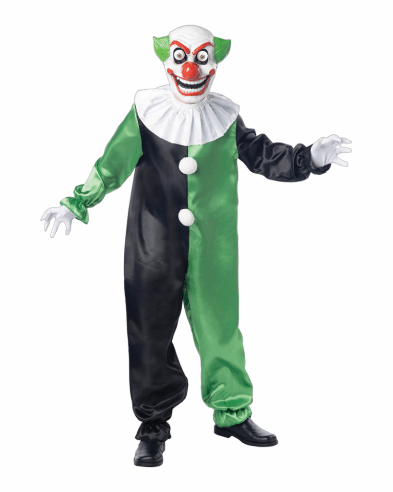 Child's Grinning Clown Costume with Googly Eyes (M)