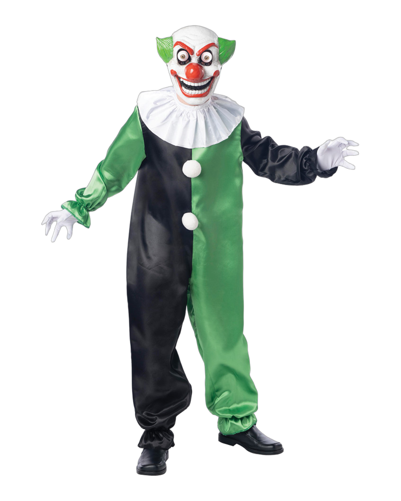 Child’s Grinning Clown Costume with Googly Eyes (M)