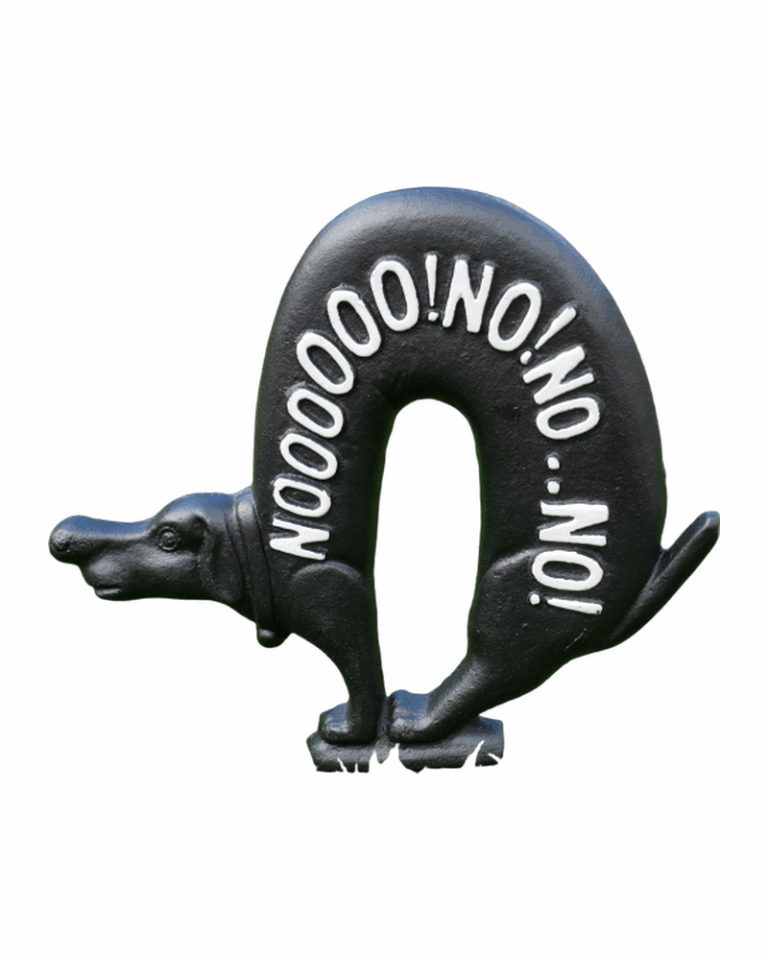 Dog Poo Grass Spike Cast Iron Sign