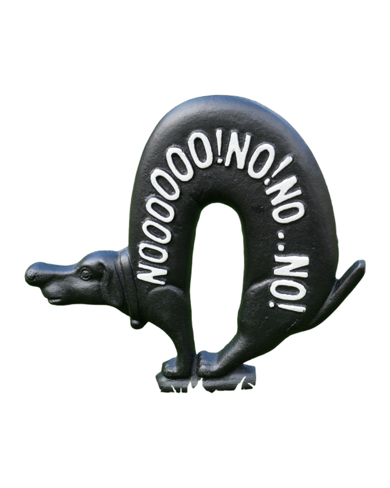 Dog Poo Grass Spike Cast Iron Sign