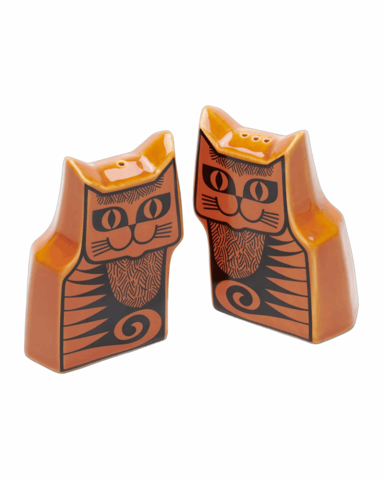 Hornsea Cruet Set - Cat Orange
