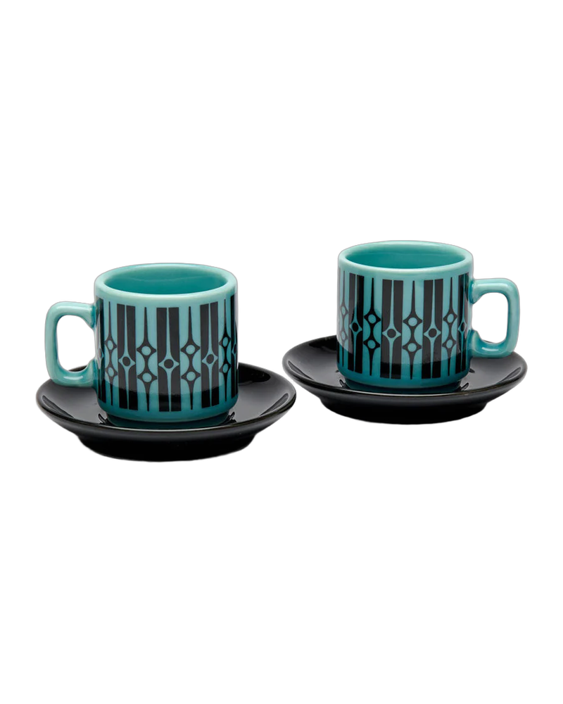 Hornsea Espresso set of 2 – Geo Teal