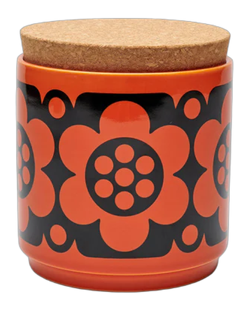 Hornsea Mini Pot – Geo Flower Orange