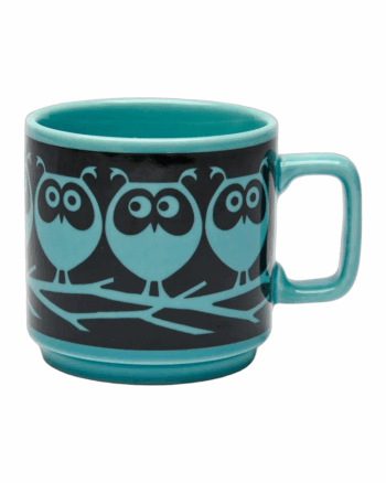 Hornsea Mug – Owls on a Branch Teal