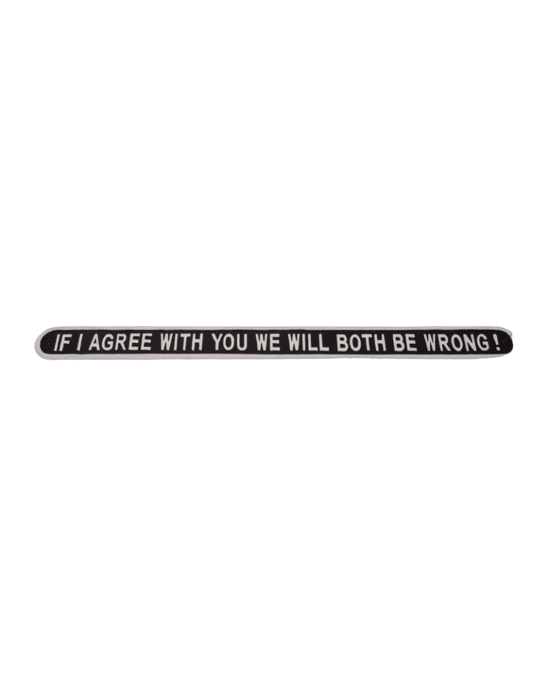 Humorous Black Metal Wall Plaque: "If I Agree With You We Will Both..."