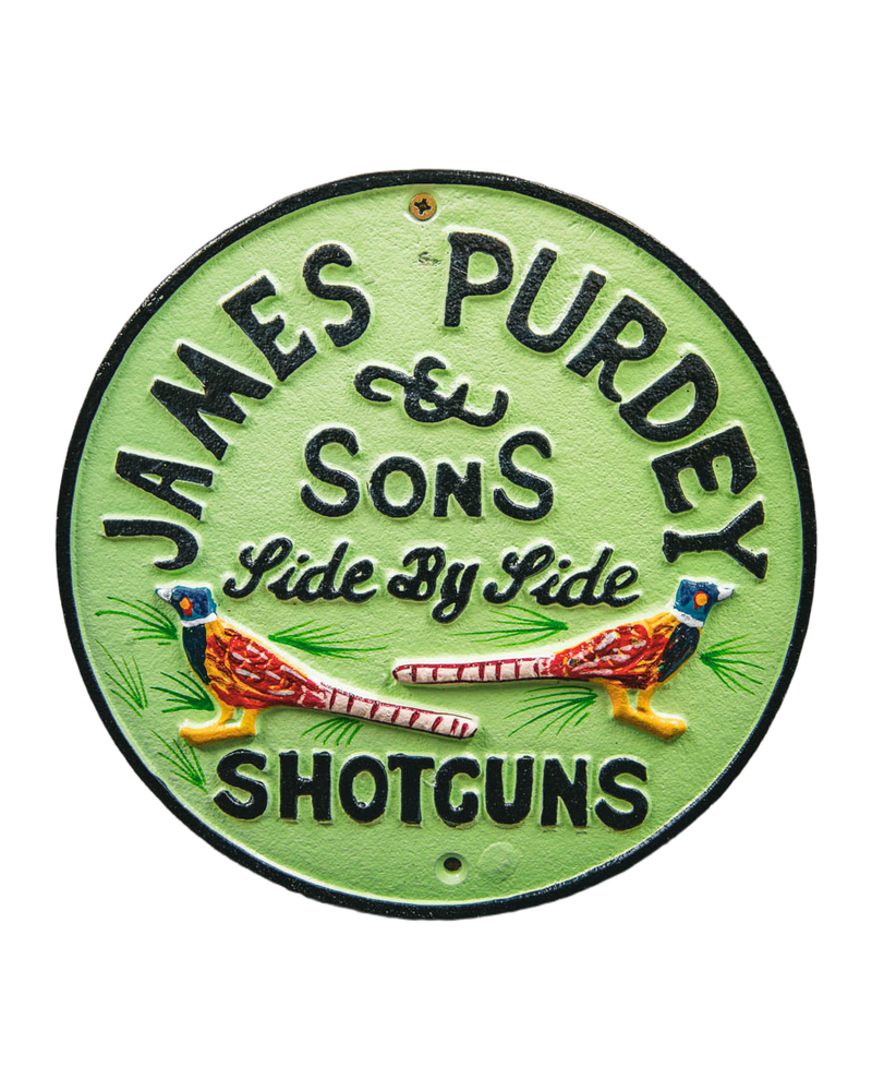 James Purdey Shotguns Cast Iron Sign