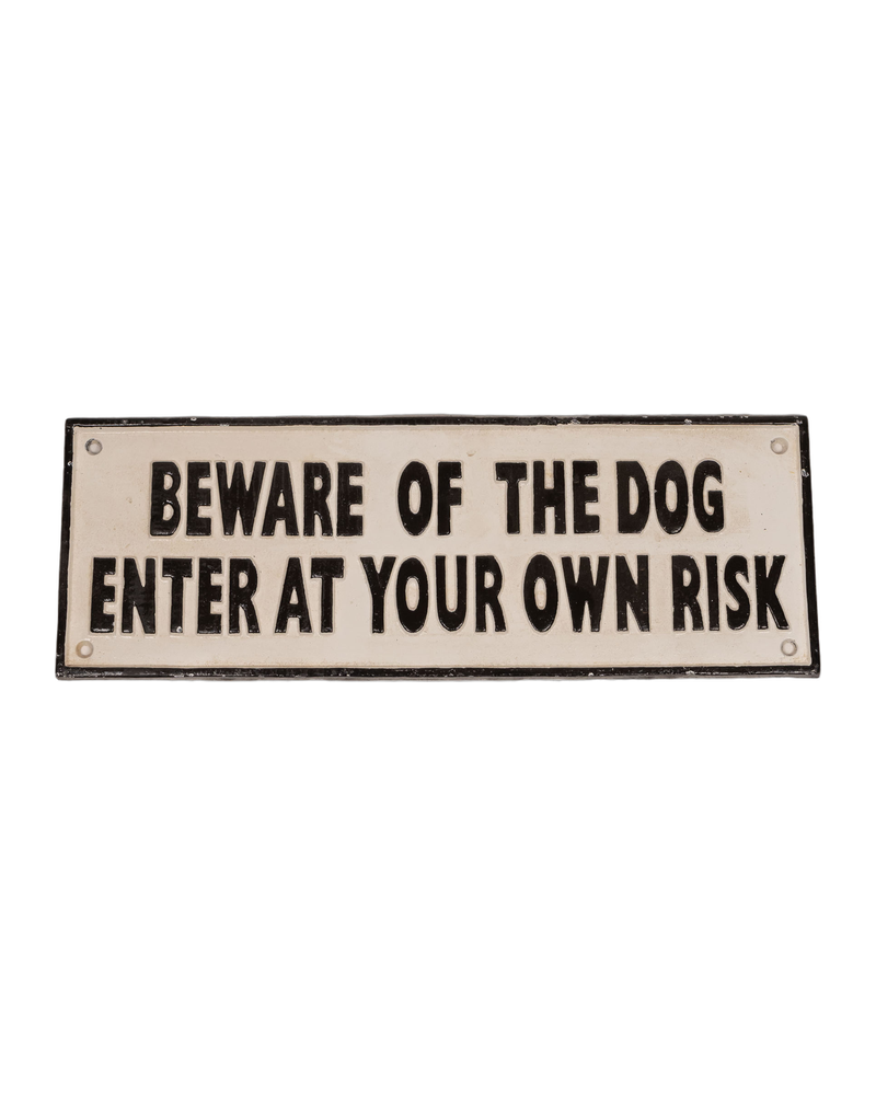 Large Beware of the Dog Plaque