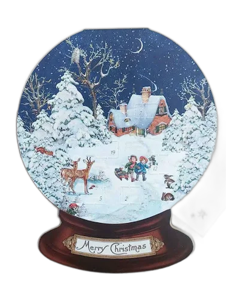 Little Christmas Cutouts Advent Calendar Cards – Snow Globe