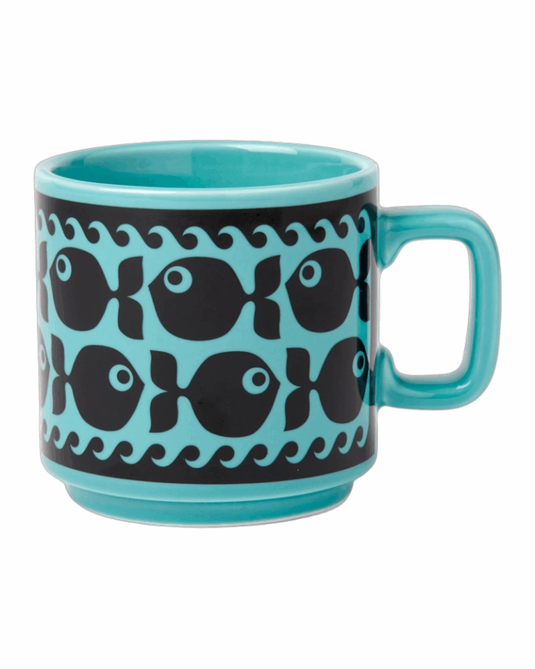 Hornsea Mug - Teal Fish