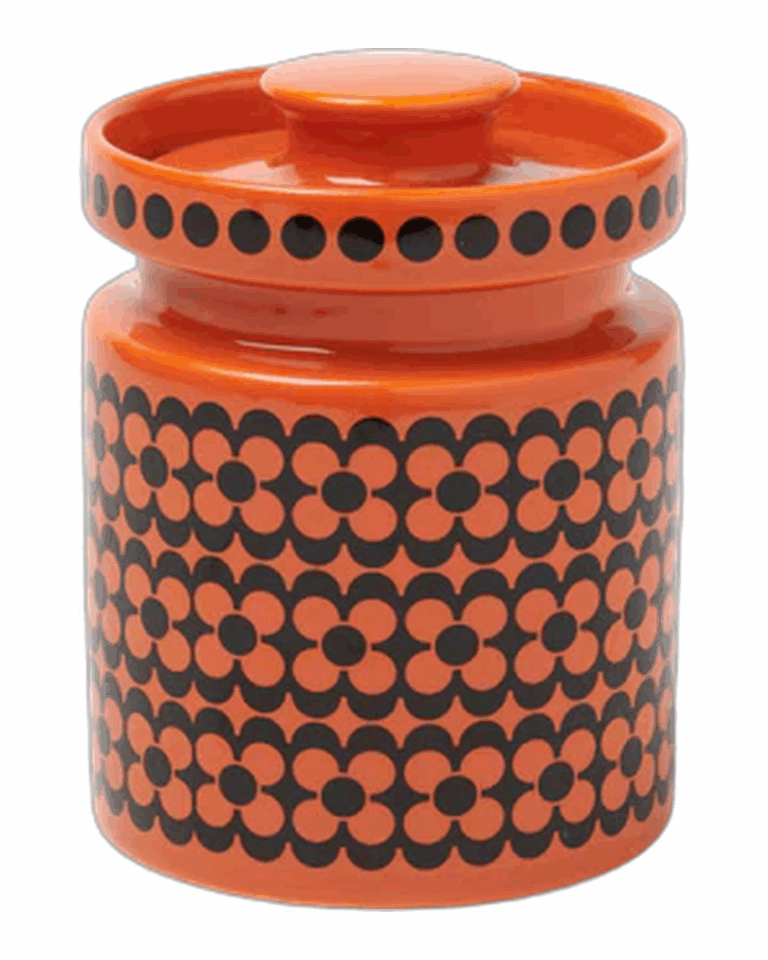 Hornsea Mini Jar - Orange Repeat Flower