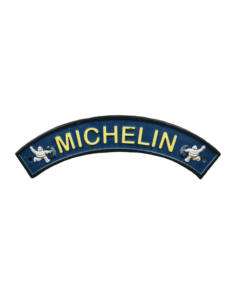 Michelin Curved Cast Iron Sign