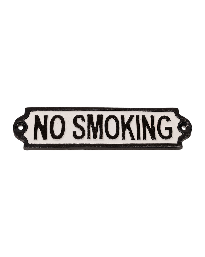 Cast Iron No Smoking Sign