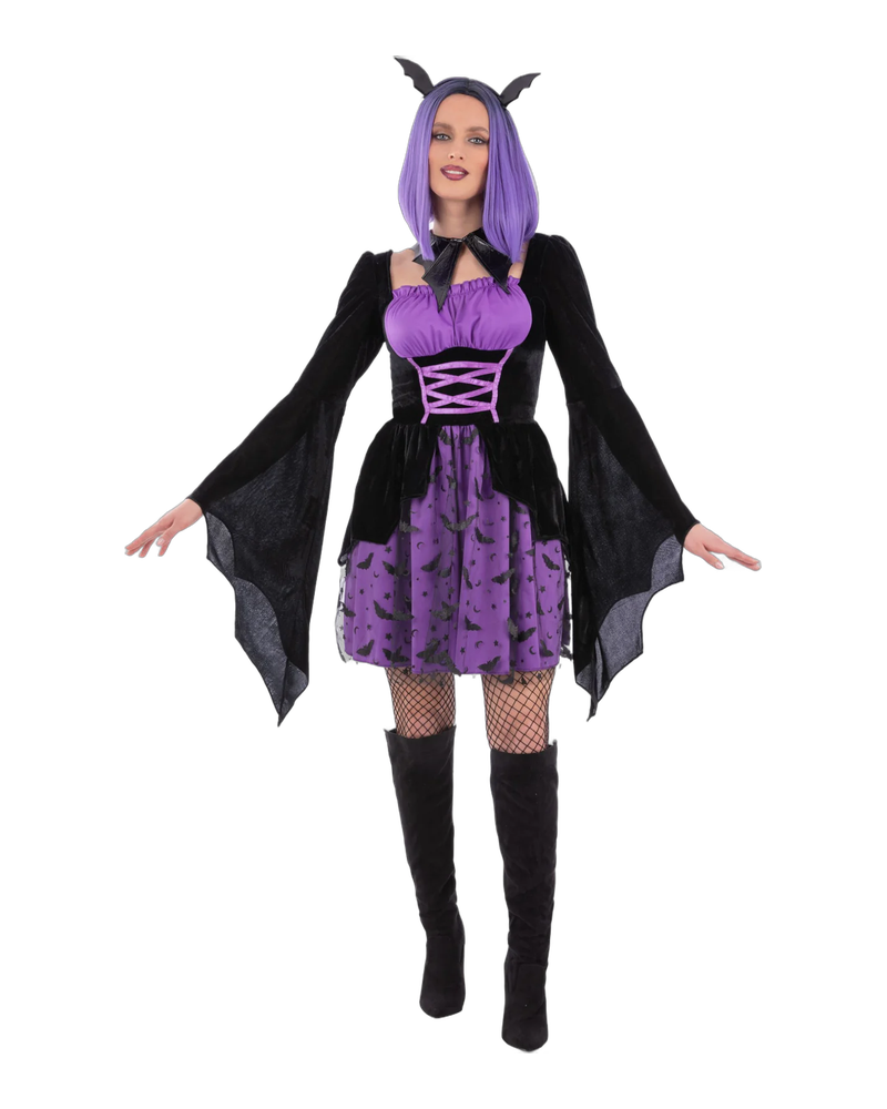 Purple Vampiress Bat Costume
