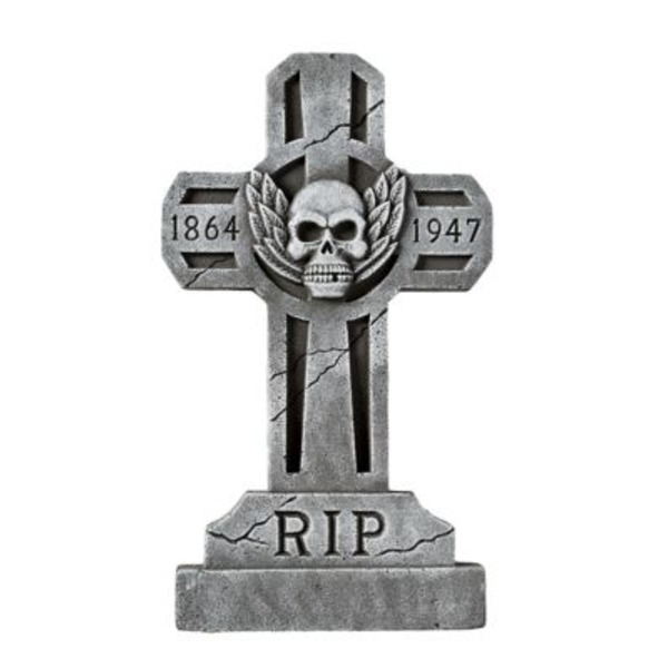 RIP Cross Tombstone Halloween Decoration