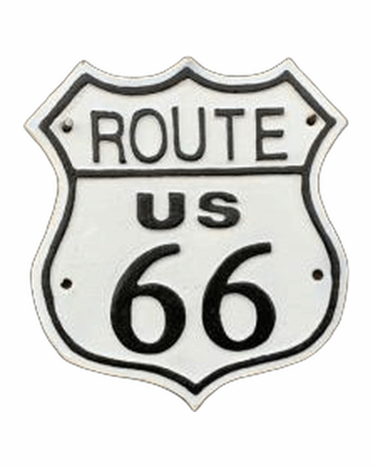 Route 66 Cast Iron Sign